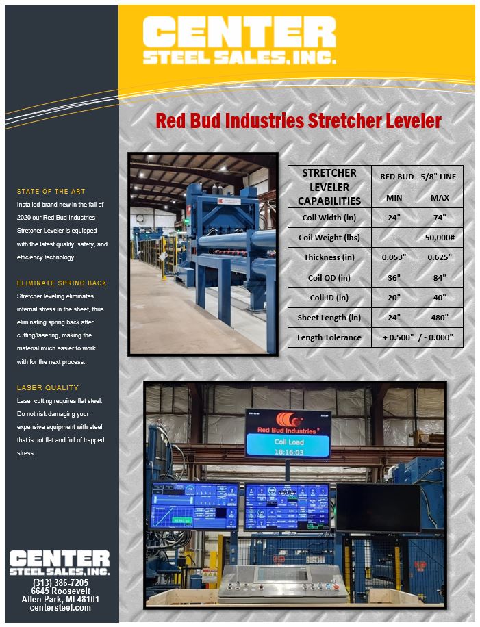 Steel Sales Brochure | Michigan Steel Suppliers | Center Steel - pg2_rev1